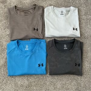 Under Armour Loose Fit Athletic Short Sleeve T-Shirts Lot of 4